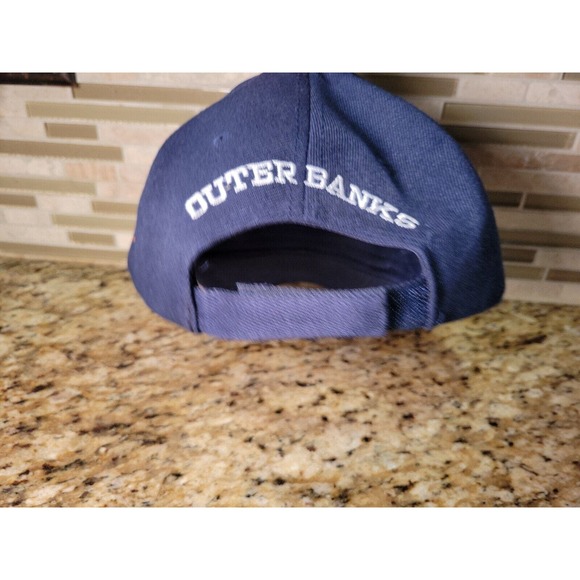 Mens Baseball Hat Thin Blue Line Police Cap Outer Banks NC Adjustable Fit Blue - Picture 7 of 13